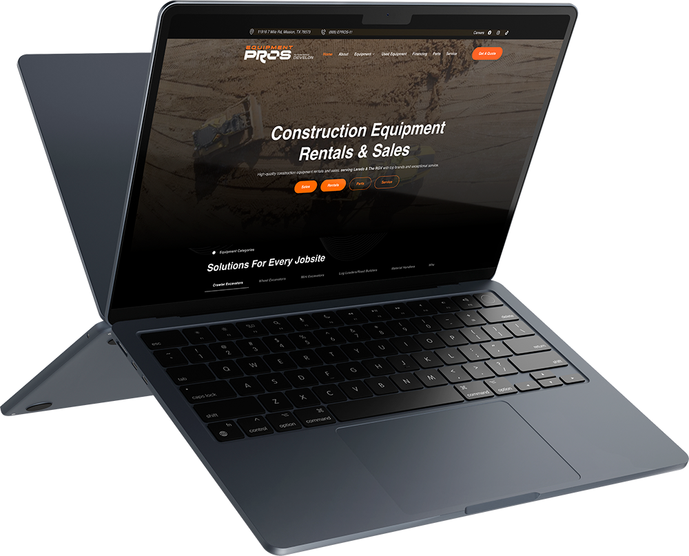 Website preview on laptop